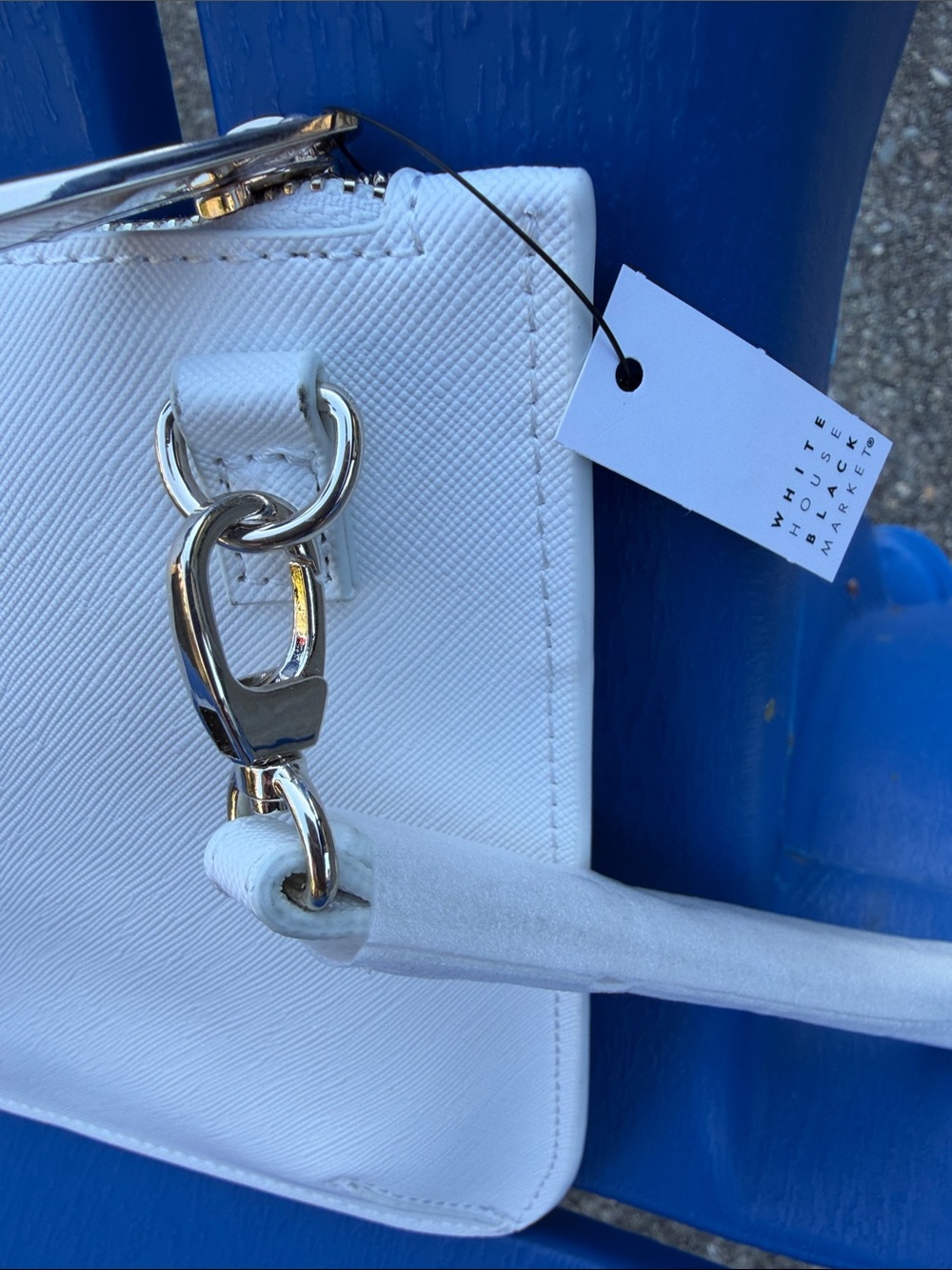 White Floral Studded Wristlet Clutch - Picture 4 of 6